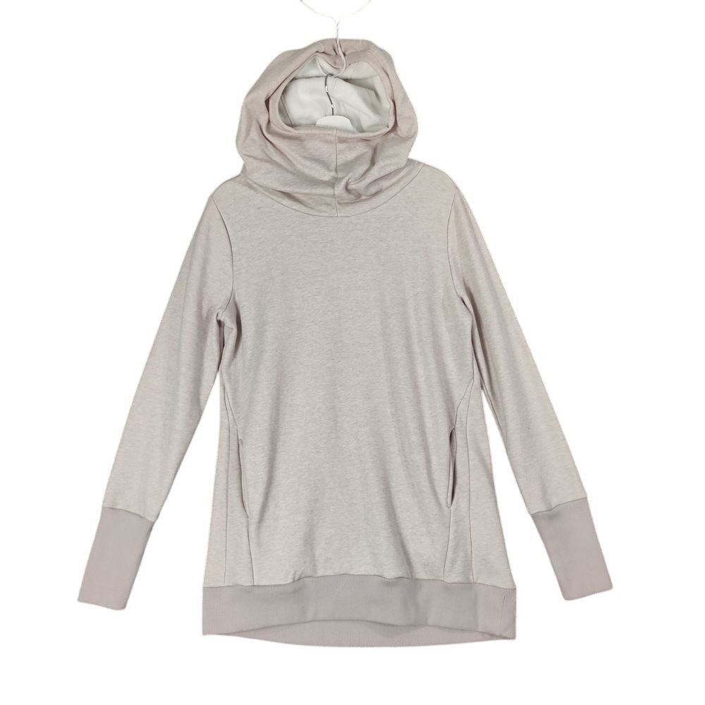 Fabletics Womens Athleisure Gorpcore Scuba Neck Hoodie L Pink Thumbhole Pullover